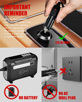 ROCGORLD R8 Tire Inflator Portable Air Compressor, DC 12V Portable Air Compressor with Large Dual Digital Screen, 3X Faster Inflation Portable Air Pump for Car Tires, Bike, Motor - Car Accessories